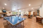 Ping pong table in rec room